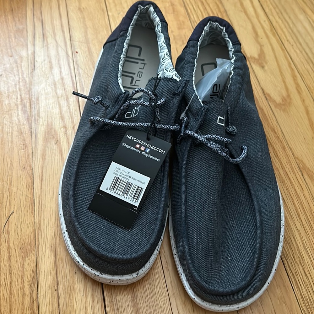 Hey Dude Men’s - Wally, Chambray Blue Mirage NWT
